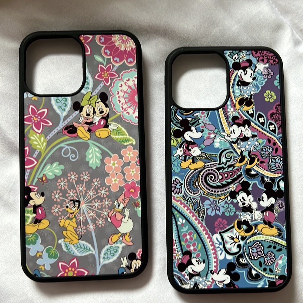 iPhone 13 pro max Disney cases x 2 Vera Bradley inspired